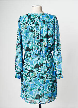 Robe courte col rond vert SEE U SOON femme