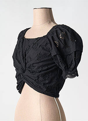 Top col carré noir SUNCOO femme
