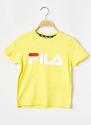 T-shirt col rond jaune FILA enfant