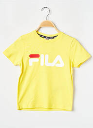 T-shirt col rond jaune FILA enfant