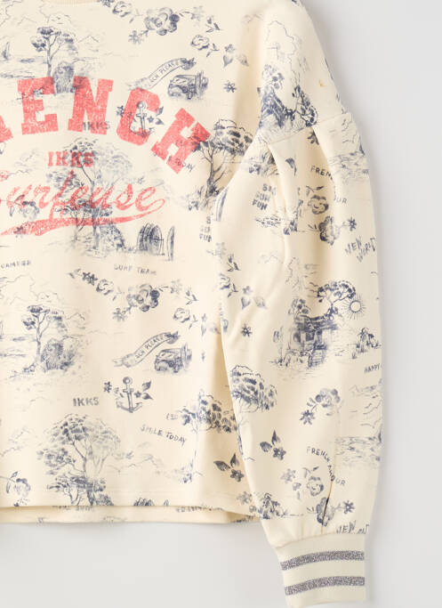 Sweat-shirt blanc IKKS JUNIOR fille
