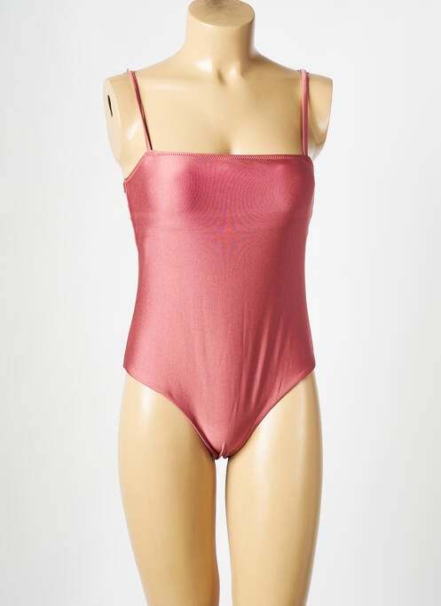 Maillot de bain 1 pièce rouge PIECES pour femme