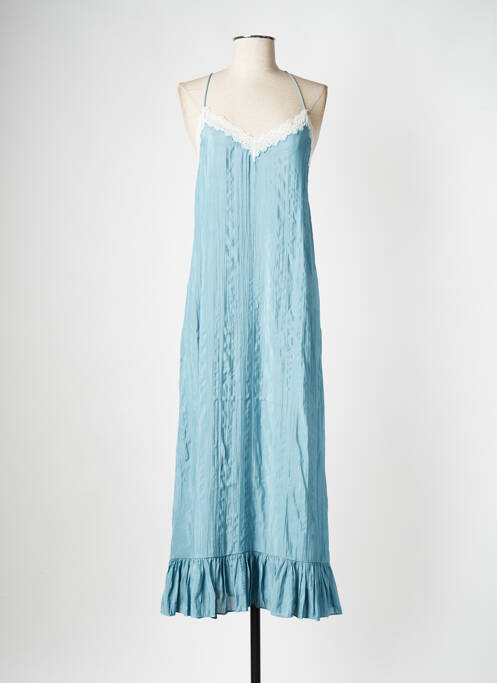 Robe mi-longue bleu SEE U SOON pour femme