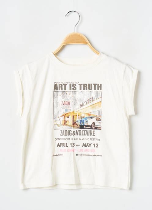 T-shirt beige ZADIG & VOLTAIRE pour fille