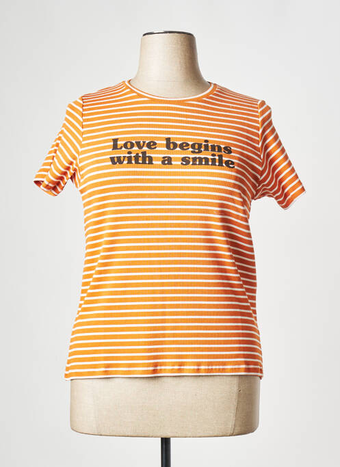 T-shirt orange LA FEE MARABOUTEE pour femme