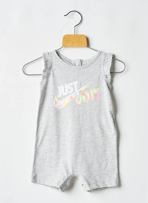 Combishort gris NIKE pour fille