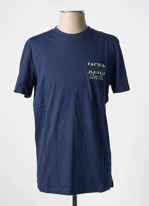 T-shirt bleu JACK & JONES pour homme