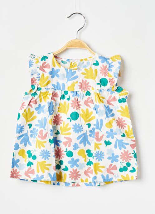 Top blanc PETIT BATEAU pour fille