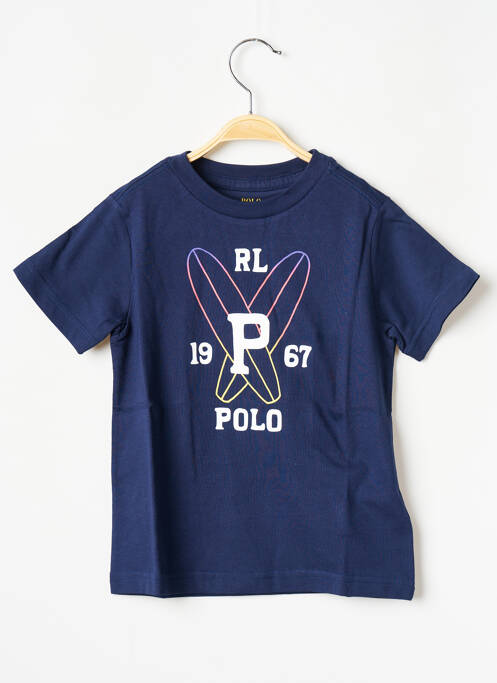 T-shirt bleu RALPH LAUREN pour garçon