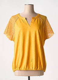 T-shirt col v jaune BREAL femme