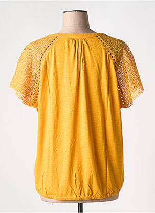 T-shirt col v jaune BREAL femme