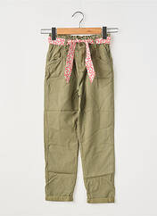 Pantalon chino vert VERTBAUDET pour fille seconde vue