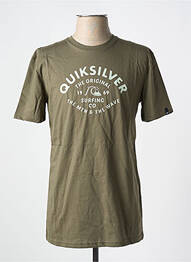 T-shirt col rond vert QUIKSILVER homme