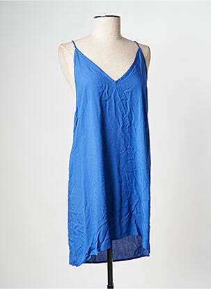 Robe courte col v bleu SEE U SOON femme