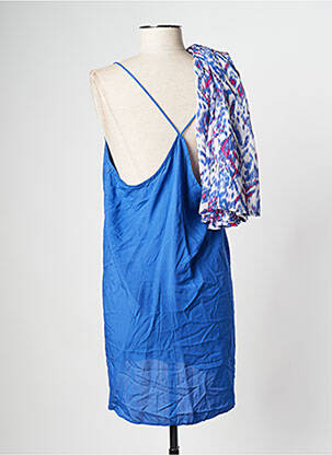 Robe courte col v bleu SEE U SOON femme