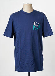 T-shirt col rond bleu FARAH homme