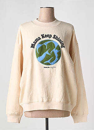 Sweat-shirt col rond blanc THINKING MU femme