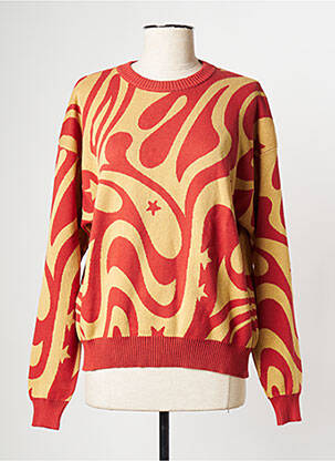 Pull col rond rouge THINKING MU femme