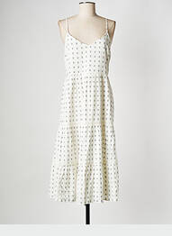 Robe mi-longue col v beige VILA femme