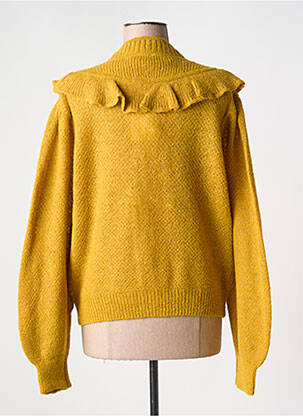Gilet manches longues col v jaune ATELIER REVE femme