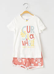 Pyjama blanc PETIT BATEAU pour fille seconde vue