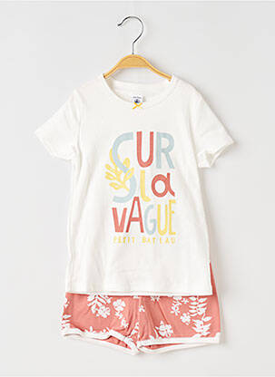 Pyjama blanc PETIT BATEAU pour fille