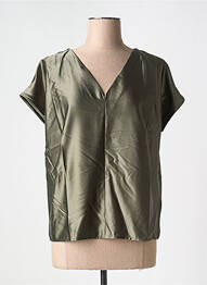 T-shirt col v vert CAROLL femme