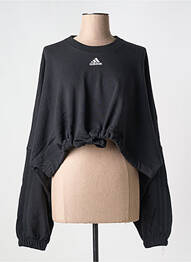 Sweat-shirt col rond noir ADIDAS femme