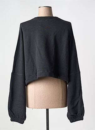 Sweat-shirt col rond noir ADIDAS femme