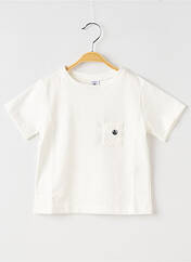T-shirt blanc PETIT BATEAU pour garçon seconde vue