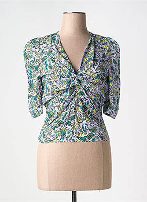 Top col v violet IKKS femme