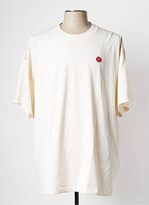 T-shirt col rond blanc KNOWLEDGE COTTON APPAREL homme