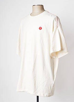 T-shirt col rond blanc KNOWLEDGE COTTON APPAREL homme