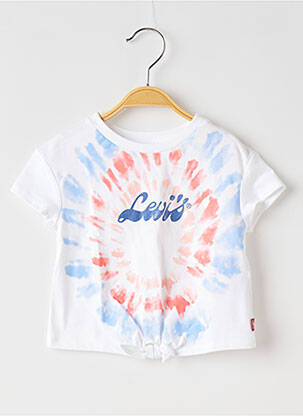 T-shirt col rond blanc LEVI'S fille