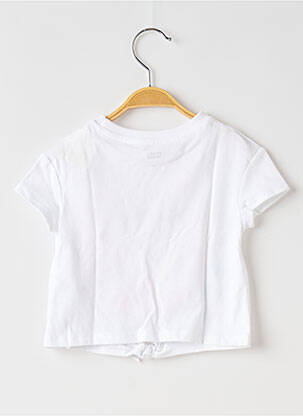 T-shirt col rond blanc LEVI'S fille