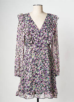 Robe courte col v noir VERO MODA femme