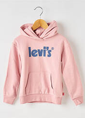 Sweat-shirt à capuche rose LEVIS pour fille seconde vue