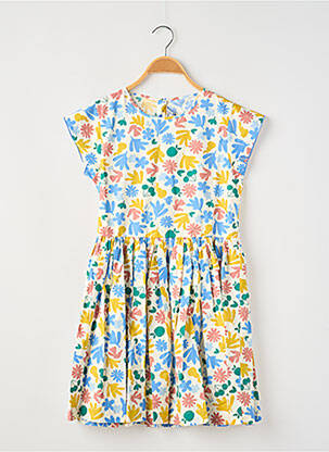 Robe mi-longue blanc PETIT BATEAU pour fille