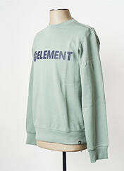 Sweat-shirt vert ELEMENT pour homme seconde vue