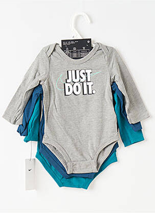 Body lingerie col rond bleu NIKE garçon