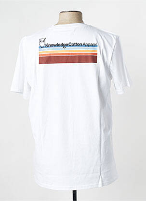 T-shirt col rond blanc KNOWLEDGE COTTON APPAREL homme
