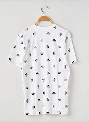 T-shirt col rond blanc ADIDAS garcon