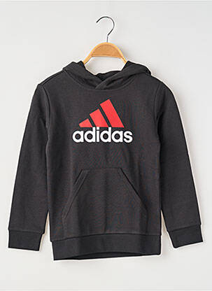 Sweat-shirt à capuche noir ADIDAS garçon