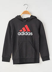 Sweat-shirt à capuche noir ADIDAS pour garçon seconde vue