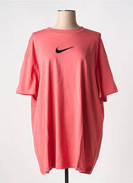 T-shirt col rond rose NIKE femme