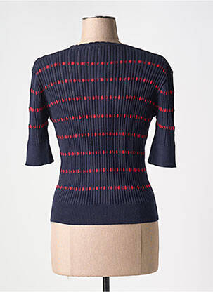 Gilet manches courtes col v bleu LA PETITE FRANCAISE femme