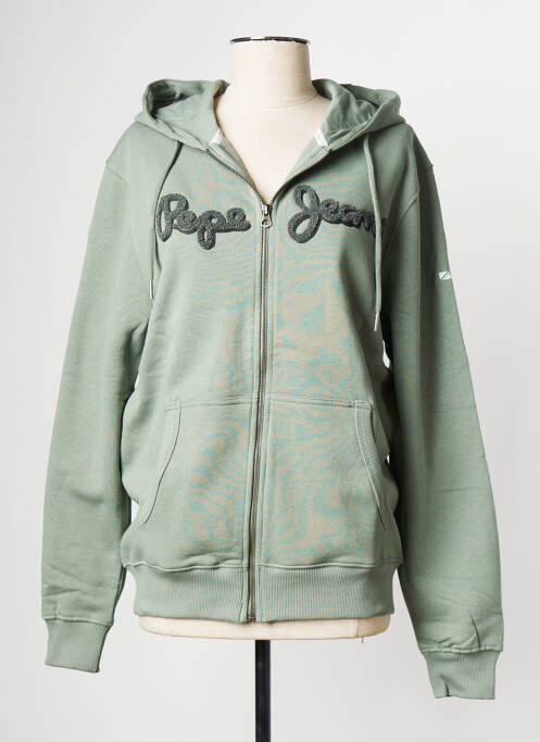 Sweat-shirt à capuche vert PEPE JEANS pour homme
