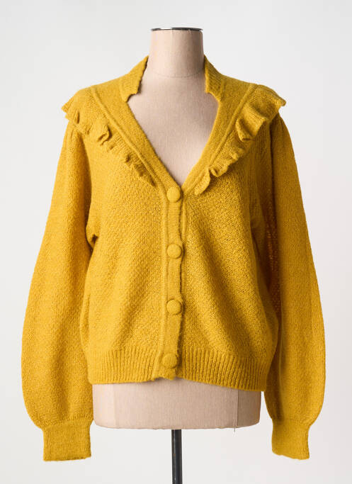 Gilet manches longues jaune ATELIER REVE pour femme