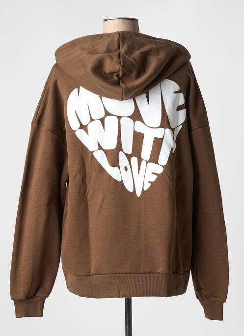 Sweat-shirt à capuche marron NA-KD femme