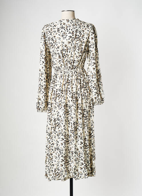 Robe mi-longue beige SELECTED femme